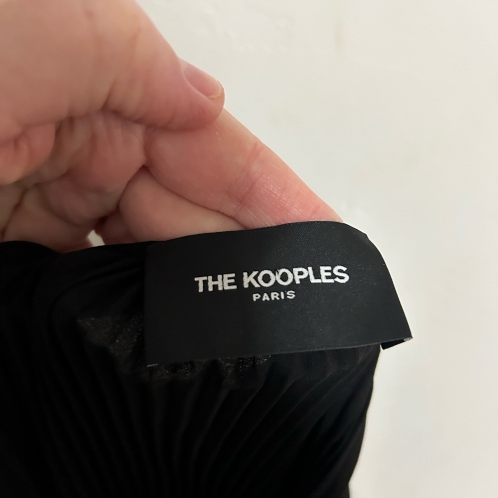 The Kooples black blouse size 2 accordion material - Picture 6 of 8